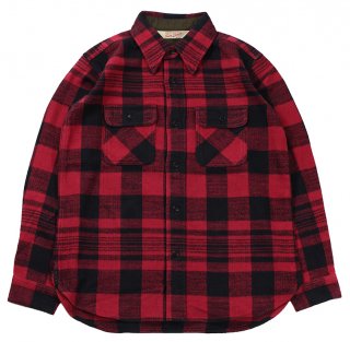 TROPHY CLOTHING [-Buffalo L/S Shirt- Red size.14,15,16,17]    