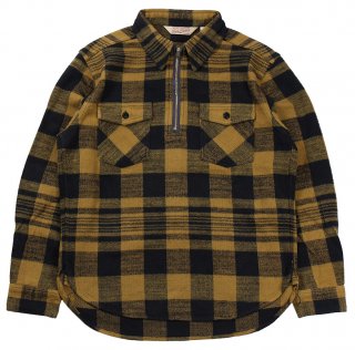 TROPHY CLOTHING [-Buffalo Half Zip Shirt- Mustard size.14,15,16,17]    