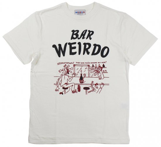 WEIRDO [-4EYES BAR - S/S T-SHIRTS- WHITE size.S,M,L,XL] -  【KNOCK】トロフィークロージングやアンチェンジングラブ、ポップアイズなどのアメカジブランド・セレクトショップ