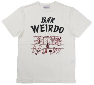 WEIRDO [-4EYES BAR - S/S T-SHIRTS- WHITE size.S,M,L,XL]