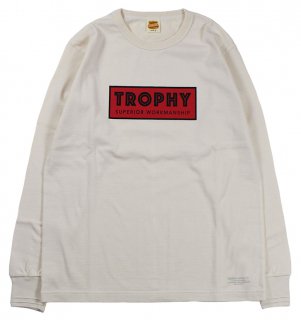 TROPHY CLOTHING [-Superior Logo OD L/S Tee- Natural size.36,38,40,42]    