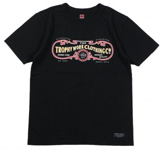 TROPHY CLOTHING [-15TH WORK LOGO LW CREW TEE- Black size.36,38,40,42]