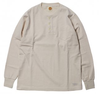 TROPHY CLOTHING [-OD HENLEY L/S TEE- Natural size.36,38,40,42]