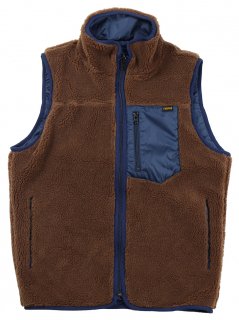 TROPHY CLOTHING [-2FACE MOUNTAIN VEST- BrownNavy size.36,38,40,42]