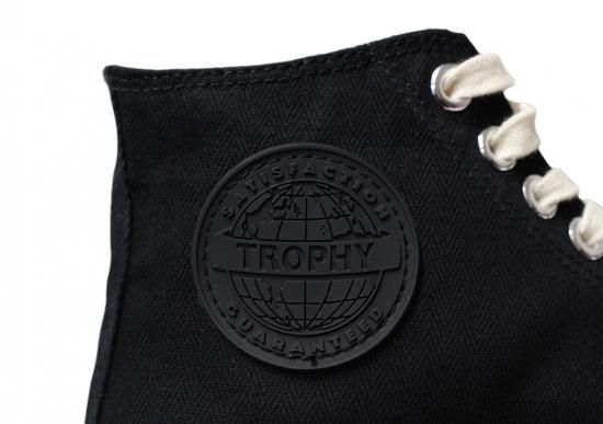 TROPHY CLOTHING [-MILL TRAINERS HI-TOP- Black×Cream us.8,9