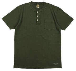 TROPHY CLOTHING [-OD HENLEY TEE- Olive size.36,38,40,42]