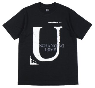 UNCHANGING LOVE [-SS BIG U TEE SHIRT- IVORYBLACK BODY size.S,M,L,XL]