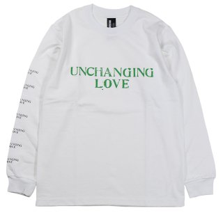 UNCHANGING LOVE [-LS UNCHANGING LOVE TEE SHIRT- GREENWHITE BODY size.S,M,L,XL]