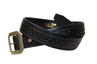 GUILTY FLAME [-GF-BT4 LATIGO LEATHER BELT- BLACKBANDANAsize.M,L,XL] 
