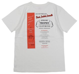 TROPHY CLOTHING [-RANCH LOGO LOOP WHEEL TEE- White size.36,38,40,42]