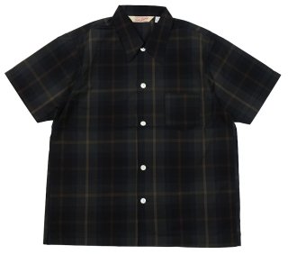 TROPHY CLOTHING [-SKIPPER CHECK S/S SHIRT- Olive size.14,15,16,17]
