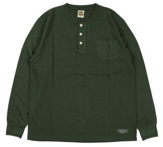 TROPHY CLOTHING [-OD HENLEY L/S TEE- Olive size.36,38,40,42]
