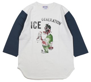 POP EYES [-ICE GANERATION BB TEE SHIRT- WHITE/BLUE size.M,L,XL,XXL]