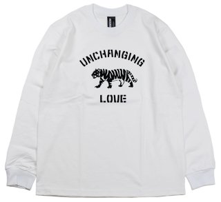 UNCHANGING LOVE [-UCL TIGER FLOCKY TEE SHIRT LS- BLACKWHITE size.S,M,L,XL]