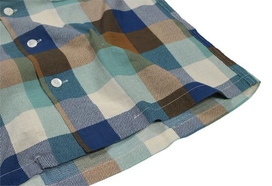 TROPHY CLOTHING [-TOWN CRAFT CHECK L/S SHIRT- Blue size 14