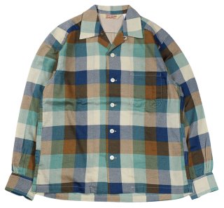 TROPHY CLOTHING [-TOWN CRAFT CHECK L/S SHIRT- Blue size 14,15,16,17]