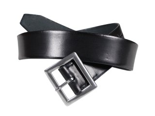 TROPHY CLOTHING [-INDUSTRIAL IRON BUCKLE LEATHER BELT- Black w.30,32,34,36,38]