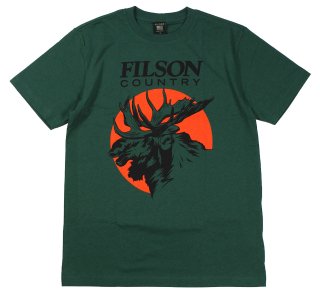 FILSON [-PIONEER GRAPHIC T-SHIRT- GREEN/MOOSE size.S,M,L,XL]
