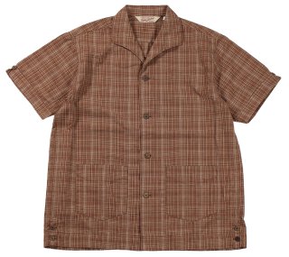 TROPHY CLOTHING [-HAVANA S/S SHIRT- Brown size 14,15,16,17]