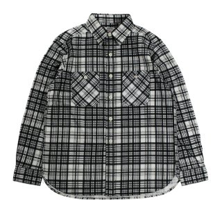 TROPHY CLOTHING [-Signal Check Shirt- White size 14,15,16,17]