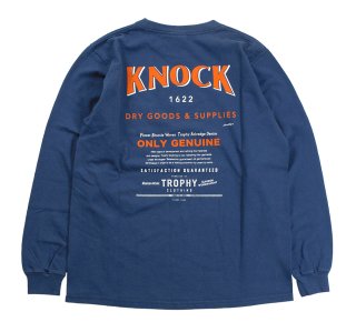 TROPHY CLOTHING [-KNOCK 別注 5th Anniversary LS Tee- Blue size.S,M,L,XL]