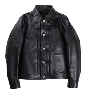 TROPHY CLOTHING [-GENUINE HORSEHIDE BUTTON JACKET- Black size.36,38,40,42]