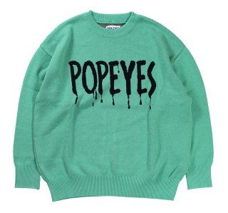 POP EYES [-FUNNY MONSTERS SWEATER- LIME size.M,L,XL]