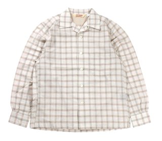 TROPHY CLOTHING [-TOWN CRAFT CHECK L/S SHIRT- OFF WHITE size 14,15,16,17]