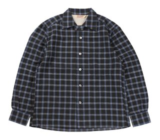 TROPHY CLOTHING [-TOWN CRAFT CHECK L/S SHIRT- BLACK size 14,15,16,17]