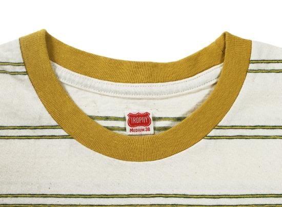 TROPHY CLOTHING [-Multi Border S/S Tee- RAW size.36,38,40,42 TROPHY CLOTHING [-Multi Border S/S Tee- RAW size.36,38,40,42