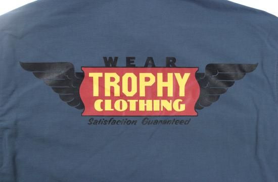 TROPHY CLOTHING [-Wing Logo Warm Up Jacket- Charcoal size.36