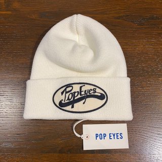 POP EYES [-PPE GENUINE KNIT CAP- WHT]