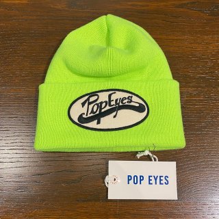 POP EYES [-PPE GENUINE KNIT CAP- LIME]