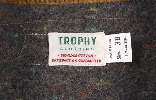 べ*す様 サイズ42 TROPHY clothingグレー スタジャン ジップア TROPHY CLOTHING [-Cruiser Jacket- Black size.36,38,40,42,44