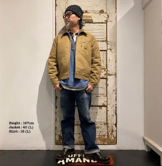 べ*す様 サイズ42 TROPHY clothingグレー スタジャン ジップア TROPHY CLOTHING [-Cruiser Jacket- Black size.36,38,40,42,44