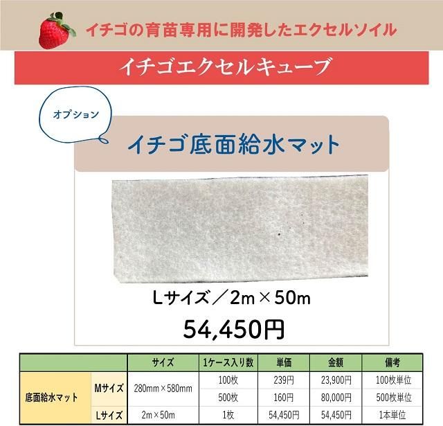 イチゴエクセルキューブ 底面給水マット Lサイズ - minoru selection