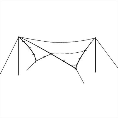 ROBENS ローベンス タープ 4ｘ4m 2018モデル 自作ロープ付き