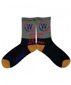 WANNA “STARTED FROM THE BOTTOMS” SOCKS CHAxBLK