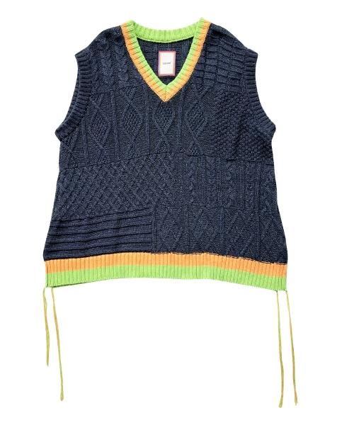 WANNA “N.E.R.D”KNIT VEST INDIGO - BILILI