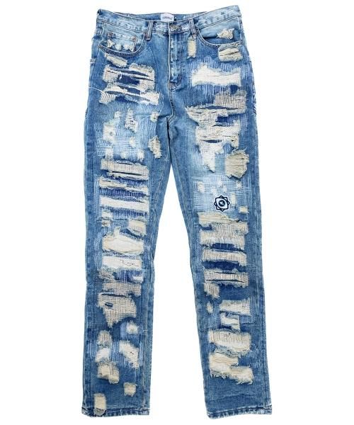 WANNA L.F.S.E 55 Distressed JEANS INDIGO - BILILI WANNA L.F.S.E 55 Distressed JEANS INDIGO - BILILI