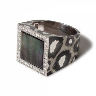Mariangela Ring SV925 [Mother of Pearl -Black]