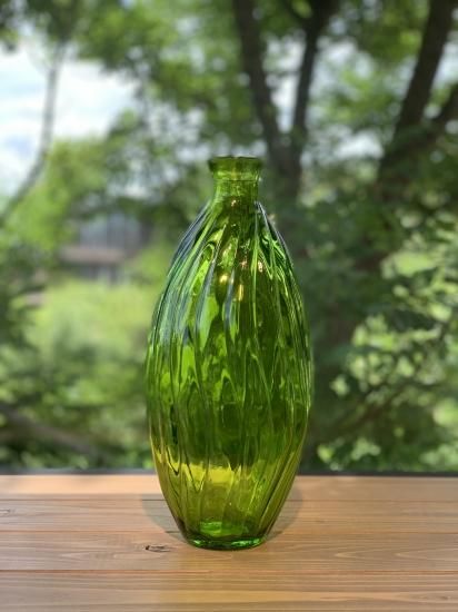 新作ウエア OLA JARRON 31cm SHOP MILIEU - グリーン ガラス花瓶 工芸品