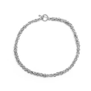 Hand woven silver chain  46cm SDN-78035-18