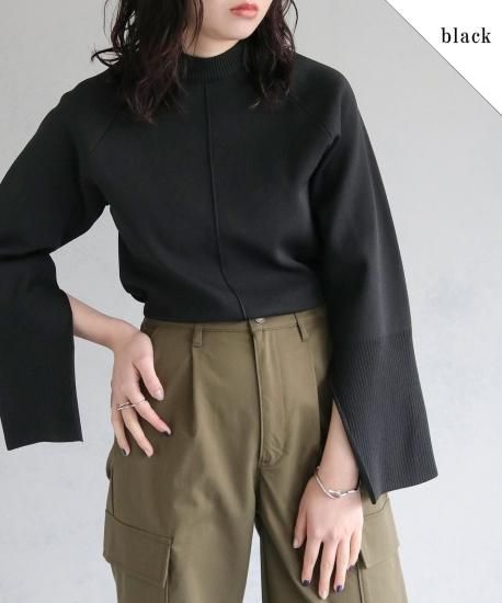 ラグランワイドスリーブスウェットライクニット/986-18733