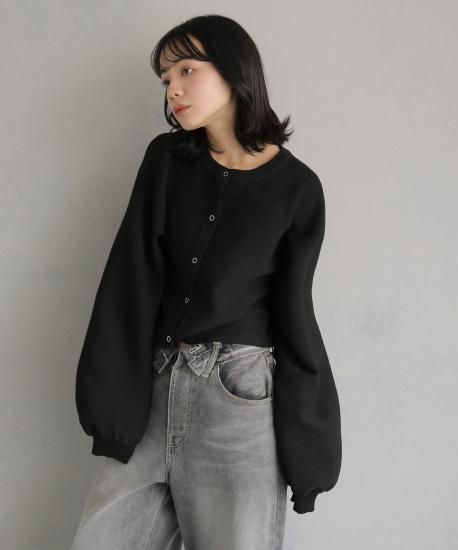 前後2WAYショート丈ニットカーディガン FRONT AND BACK 2WAY SHORT