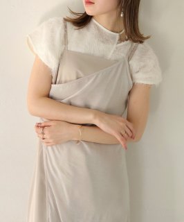 CLEIODraped sheer layered cami dress/980-11625