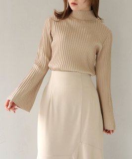 CLEIODOUBLE MILL BELL SLEEVE HIGH NECK KNIT/986-10626