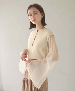 CLEIOORGANZA FLARE SLEEVE KNIT/986-19640