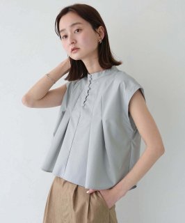 CLEIOTUCKED FLARE FRENCH SLEEVE BLOUSE/293-11639