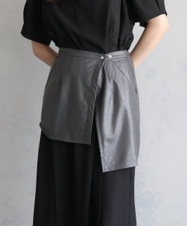 &g'aimeSYNTHETIC LEATHER WRAP SKIRT/293-65603